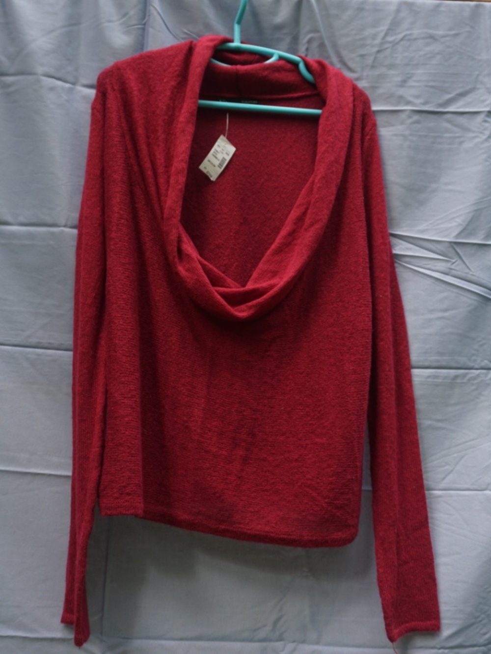 Maurices Red Swoop Light Sweater